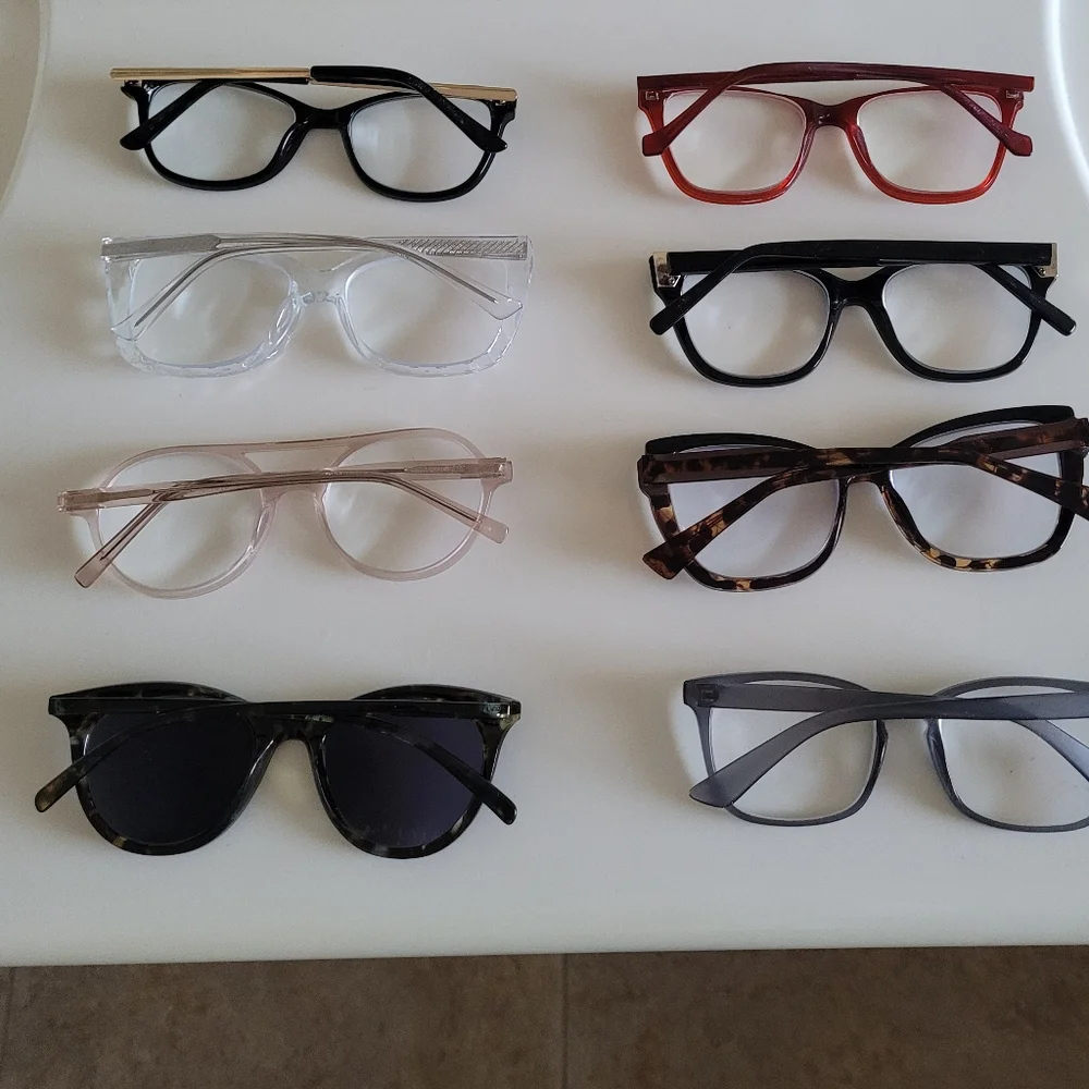 Eyeglass Frames Set of‎ 8 Multiple Colors and Sizes